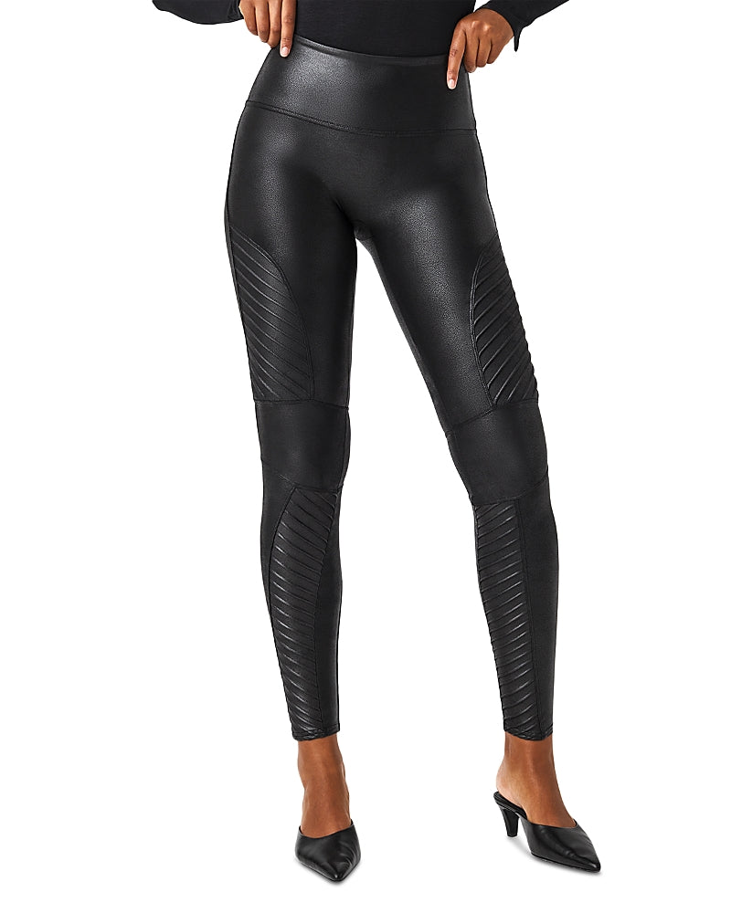Spanx Faux Leather Moto Leggings