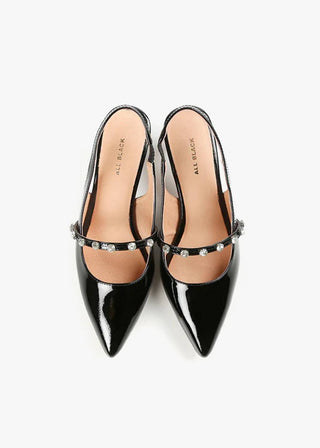 All Black - Women's Tiffany Princess Sling Back Heel