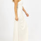 Lena - ONE SHOULDER AND SASH SATIN MAXI DRESS