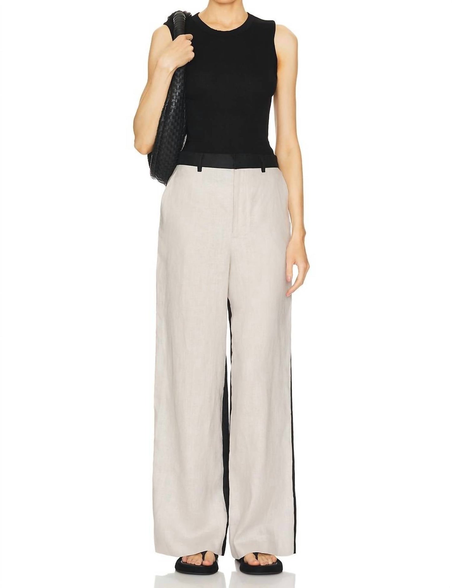 Enza Costa - Linen Colorblock Trouser