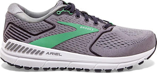 Brooks Women'S Ariel '20 Running Shoe, Alloy/Black Pearl/Green