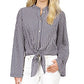 Michael Kors Women's Halo Tie Hem Shirt