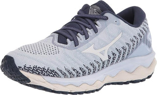 Mizuno Women's Wave Sky 4 WAVEKNIT Running Shoes Arctic ice, Gray Size 6.5 D Wide