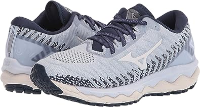 Mizuno Women's Wave Sky 4 WAVEKNIT Running Shoes Arctic ice, Gray Size 6.5 D Wide