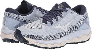 Mizuno Women's Wave Sky 4 WAVEKNIT Running Shoes Arctic ice, Gray Size 6.5 D Wide