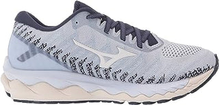 Mizuno Women's Wave Sky 4 WAVEKNIT Running Shoes Arctic ice, Gray Size 6.5 D Wide