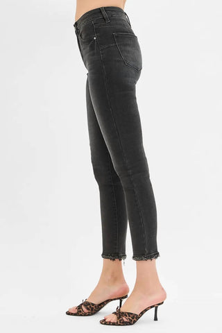Risen - Mid Rise Tummy Control Crop Skinny Jeans
