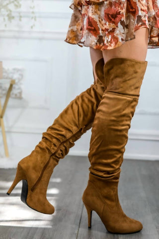 Surelymine - Women's Unmatchable Pointy Slouchy Knee And Thigh High Boots