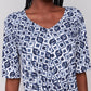 Charlie B - Twist Front Printed V Neck Top