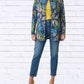 Diva Usa - Tropical Print Button-through Knit Cardigan