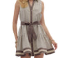 2Sable - Mina Stripe Collar Belted Dress