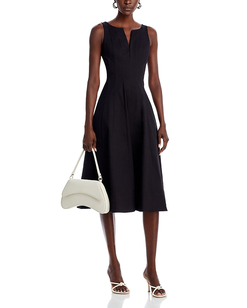 Aqua Paneled Midi Dress