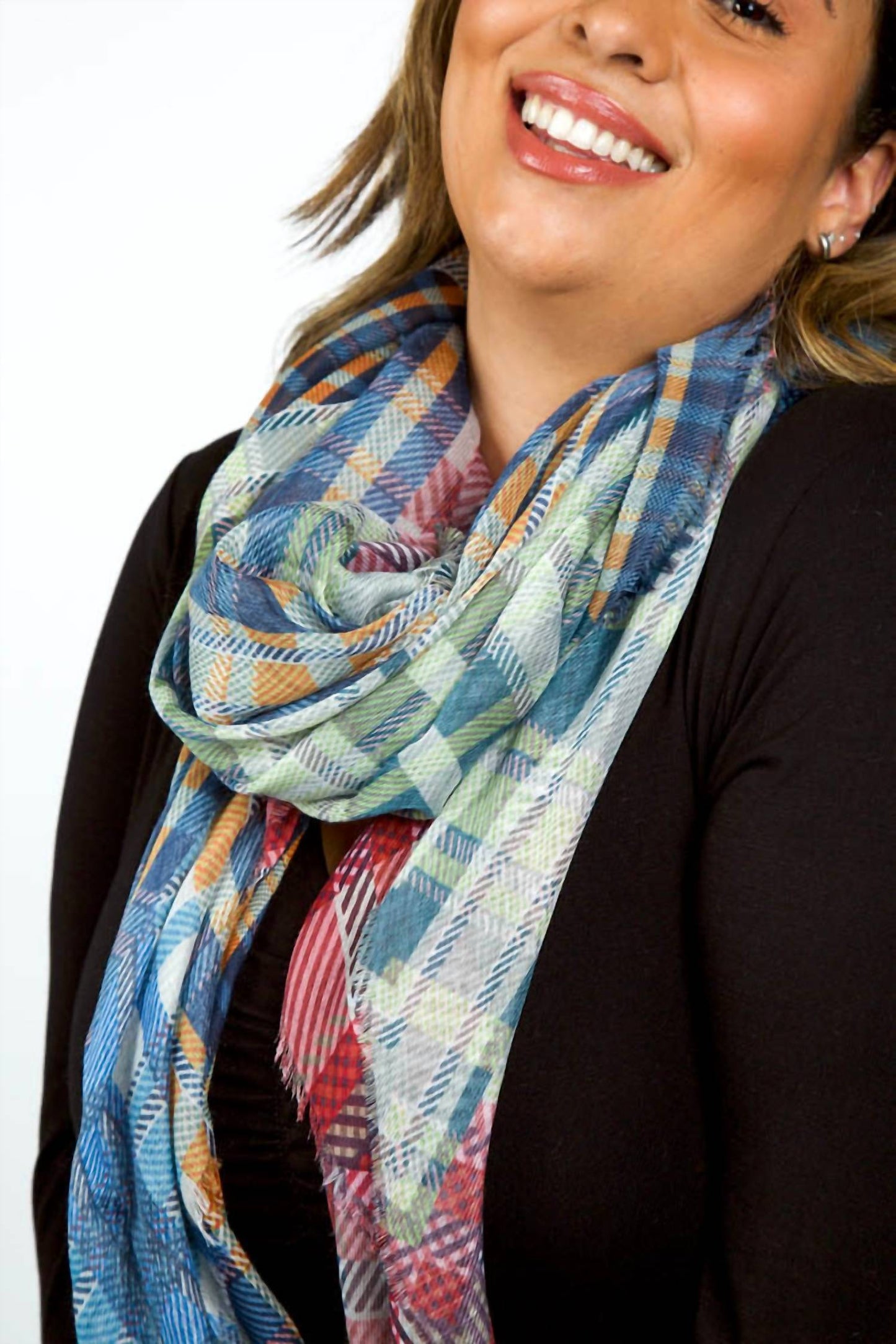 Echo - Patched Plaid Wrap