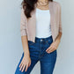 Doublju - Full Size 3/4 Sleeve Cropped Cardigan