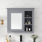 Wall Mounted Medicine Cabinet With Mirror and 3 Open Shelves