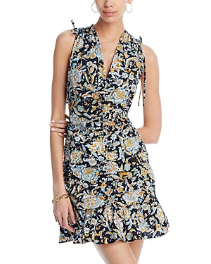 Veronica Beard Jackson Paisley Print Dress Black Multi
