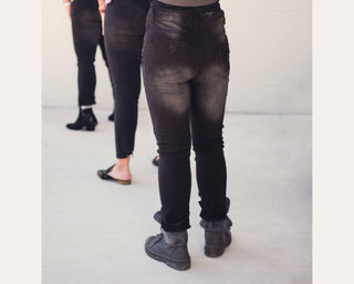 Risen - Relaxed Skinny Distressed Jeans