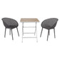 2 Pack Lounge Chair Set & Folding Square Table