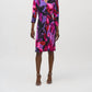 Joseph Ribkoff - Abstract Print Faux Wrap Sheath Dress