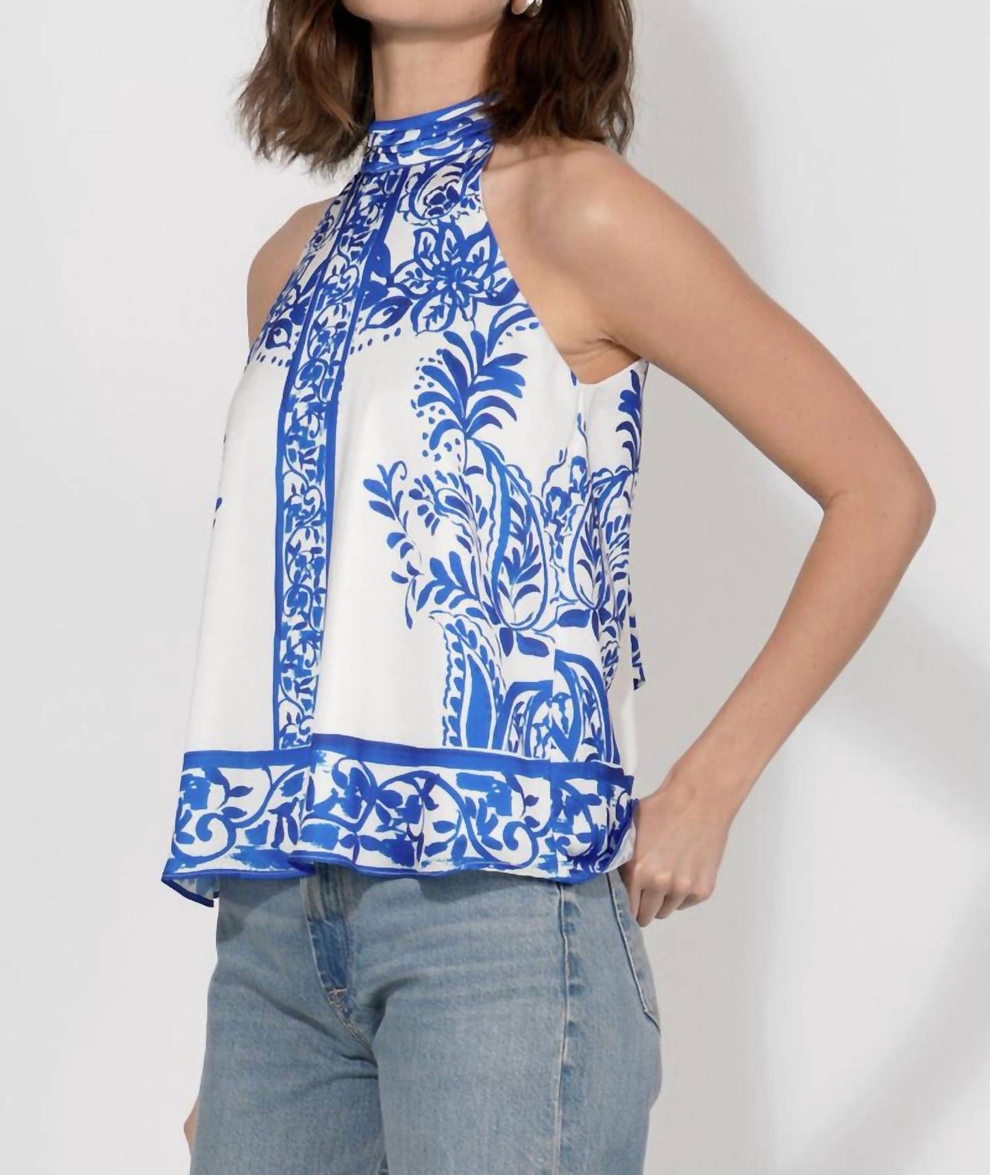 Adelyn Rae - Logan Print Halter Top