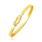 Intertwined Knot Slip On Bangle in 14k Two-Tone Gold (5.0mm)