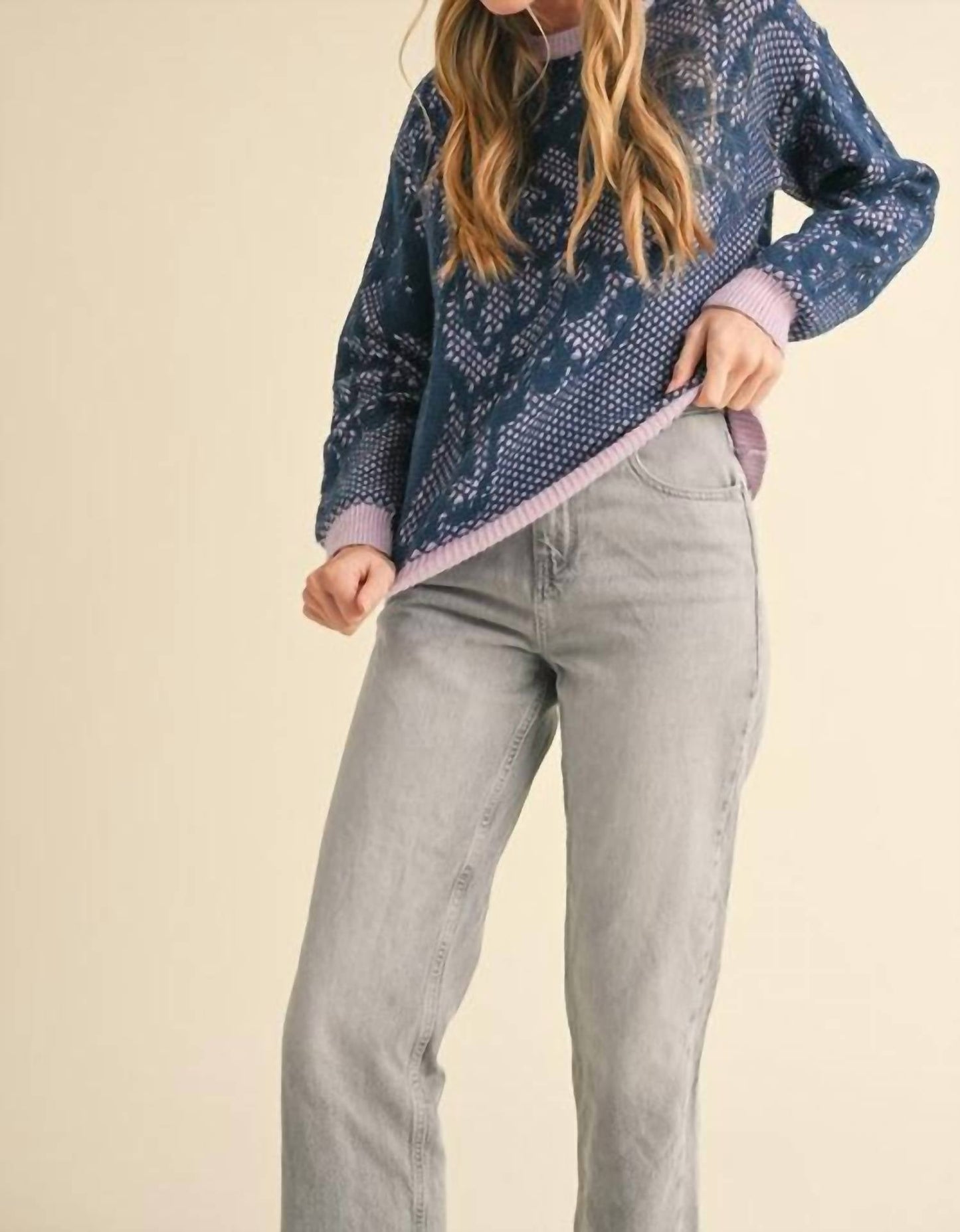&Merci - Lace Knit Chantilly Pullover