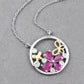 1.47 Carat Genuine Ruby and White Topaz .925 Sterling Silver Pendant
