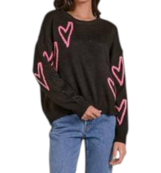 Elan - Heart Crewneck Sweater