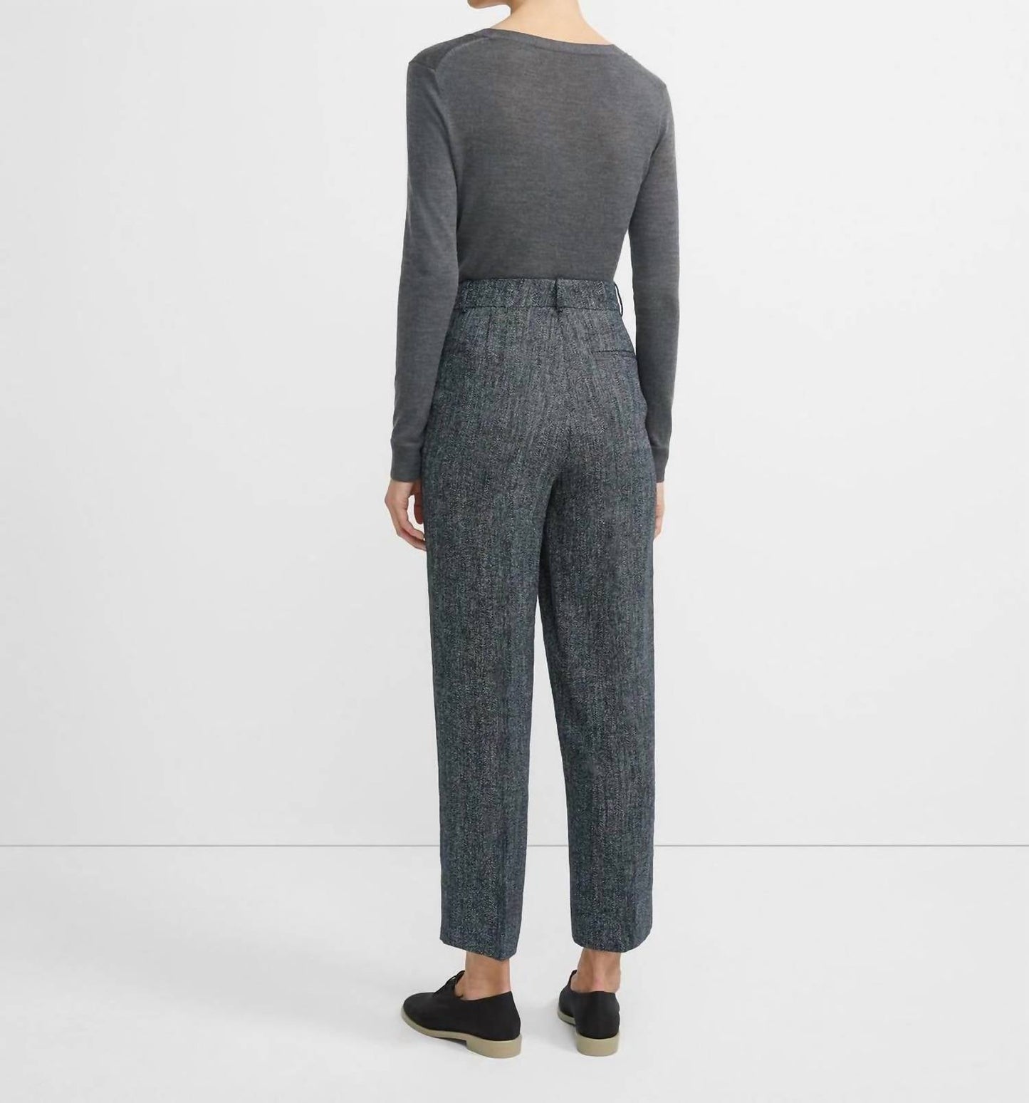 Theory - High Waist Straight Ankle Crop Career Pants