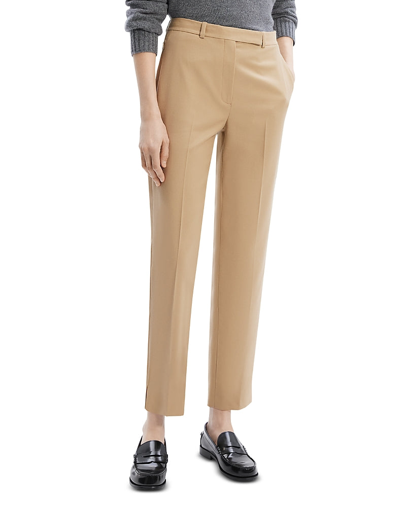 Theory Wool High Waisted Tapered Pants