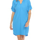 Joseph Ribkoff - Ruffled V-neck Shift Dress