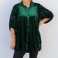 Umgee - Feeling Festive Velvet Sequins Contrast Tiered Tunic Dress