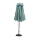 14.8 Ft Double Sided Outdoor Umbrella Rectangular Large with Crank (Light Green)
