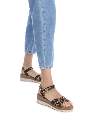 Xti - Women's Animal Print Wedge Sandals