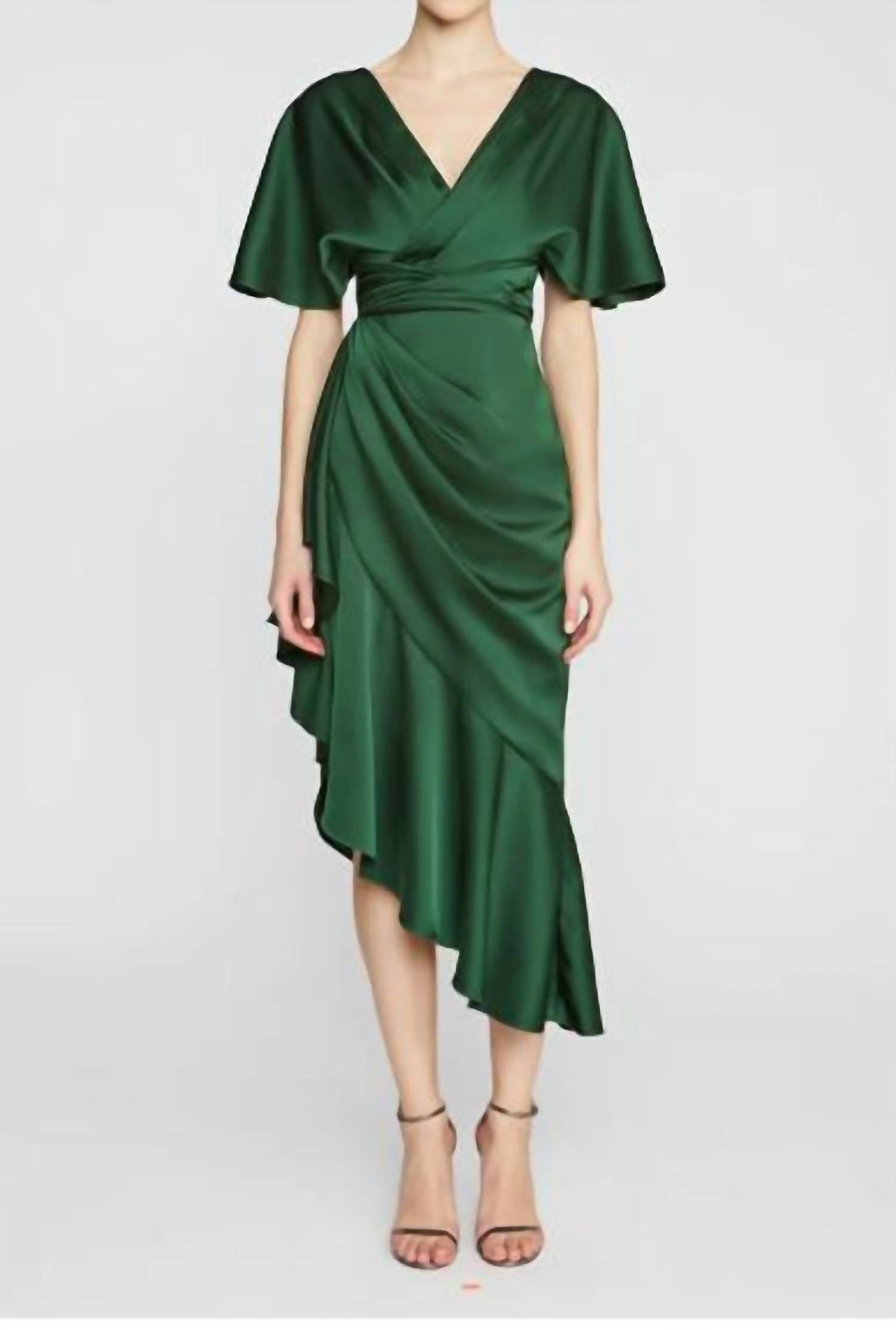 Theia - Gwen Asymmetric Ruffle Dress