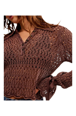 Free People - Pointelle Pullover Sweater