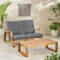 Paloma Contemporary Loveseat and Coffee Table Set