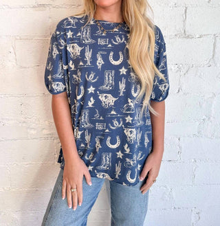 Free People - Painted Floral Tee