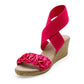 Charleston Shoe Co. - Carolina Satin Ruffle Wedge Sandal