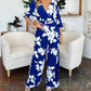 Double Take - Full Size Printed Tie Back Wide Leg Jumpsuit