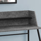 Computer Desk for Home Office with Marble Look and Storage Shelves