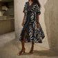 Joseph Ribkoff - Tropical Print Midi A-line Dress