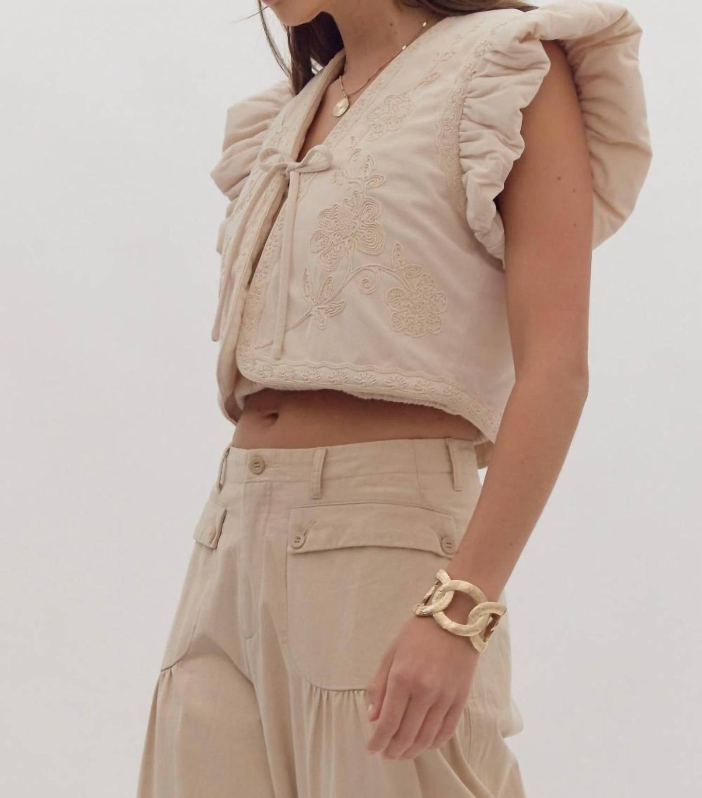 Entro - Embroidered Vest Top