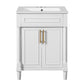 Bathroom Vanity With Integrated Sink and 2 Door Cabinet
