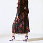 Joseph Ribkoff - Chiffon Pleated Midi Dress