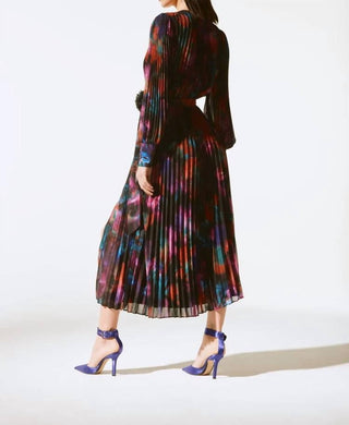 Joseph Ribkoff - Chiffon Pleated Midi Dress