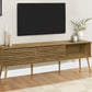 72-Inch Walnut TV Stand - Media Entertainment Center
