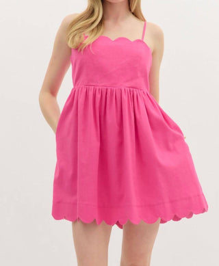 Entro - Scallop Accent Mini Dress