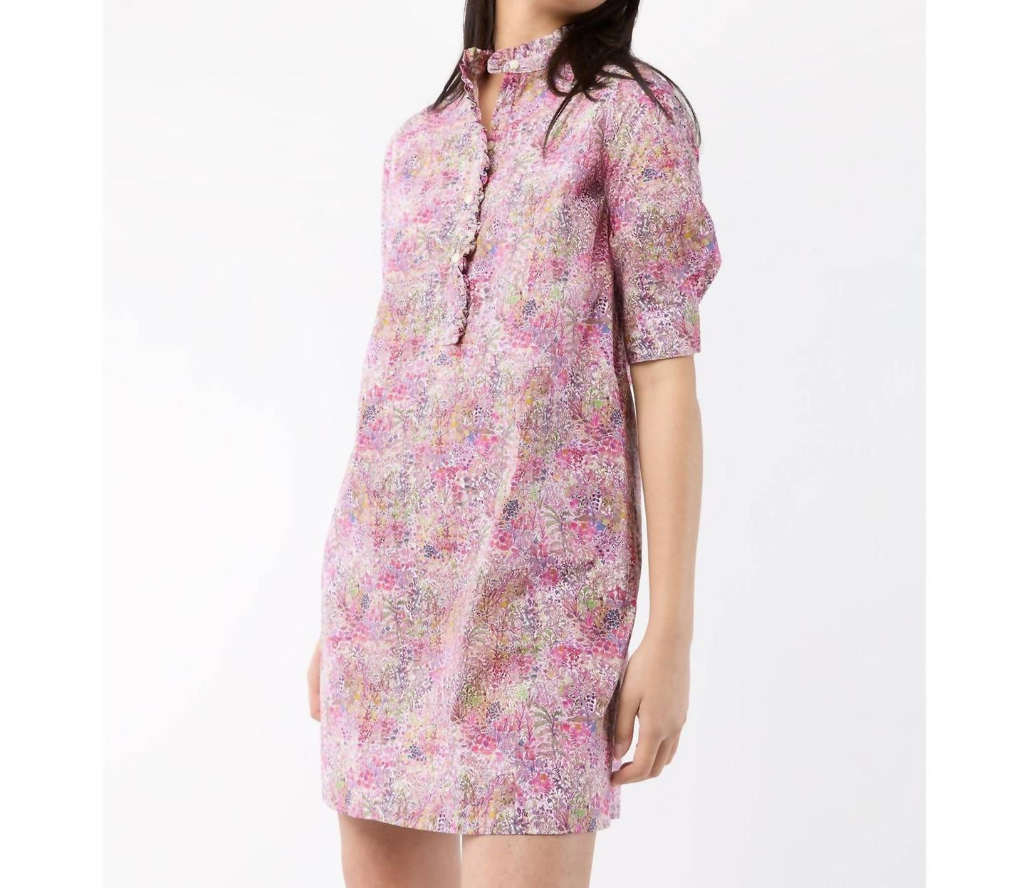 Ann Mashburn - Elbow Sleeve Frill Dress
