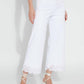 Lysse - Cropped Embroidered Eyelet Wide Leg Pants